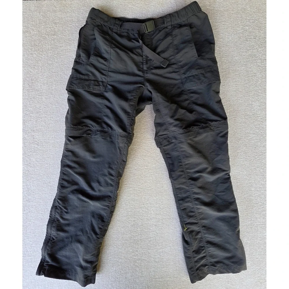 The North Face T150 T550‎ Belted Convertible Hiking Cargo Pants Men's XL Grey